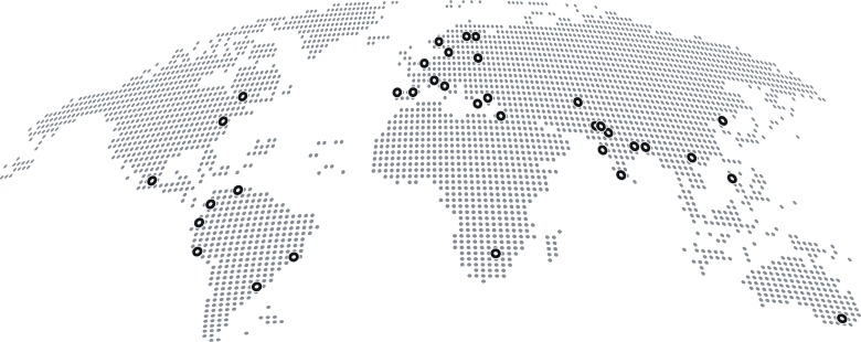 Mappa della rete mondiale di agenti Loris Bellini